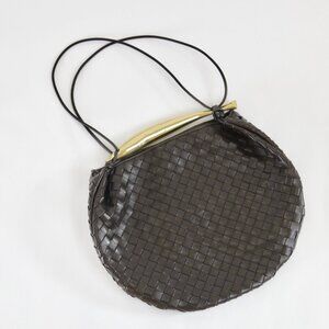Bottega Veneta Large Intrecciato Woven Weave Brown Fondant Shoulder Sardine Bag